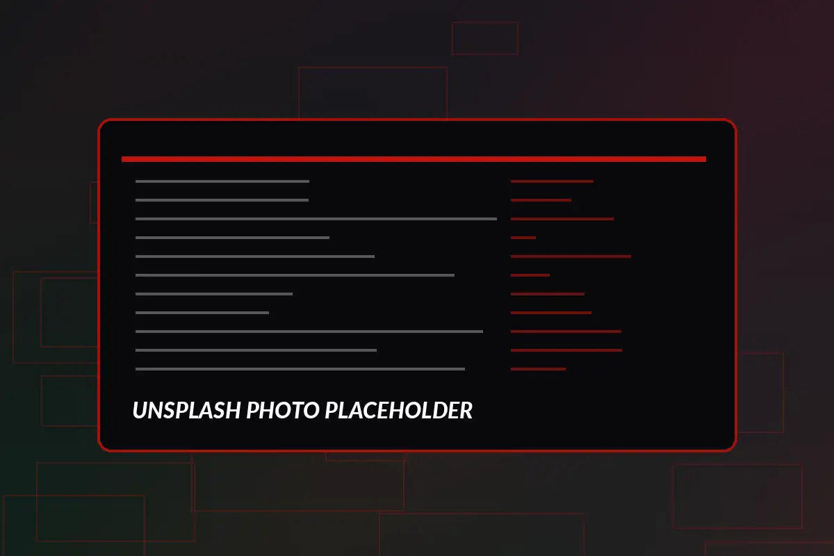 Temporary placeholder graphic for an Unsplash web development photograph