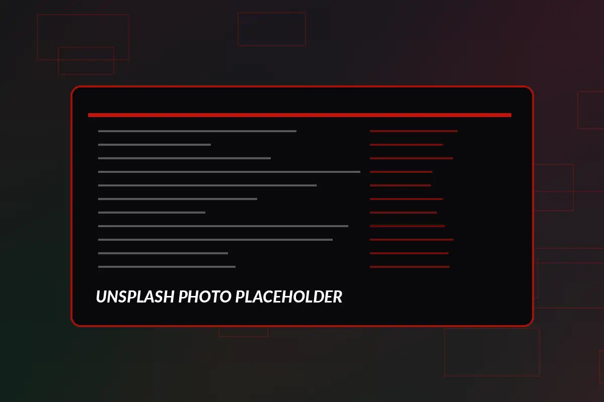 Temporary placeholder graphic for an Unsplash web development photograph