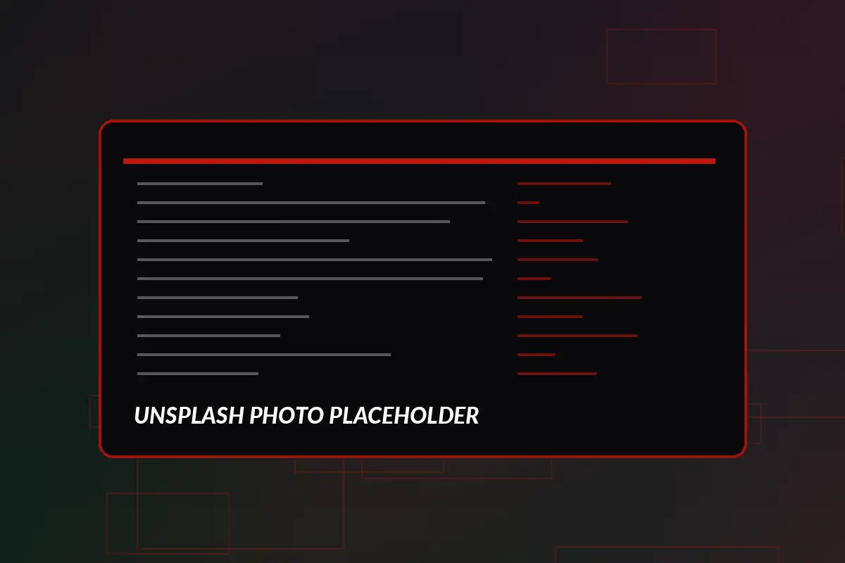 Temporary placeholder graphic for an Unsplash web development photograph