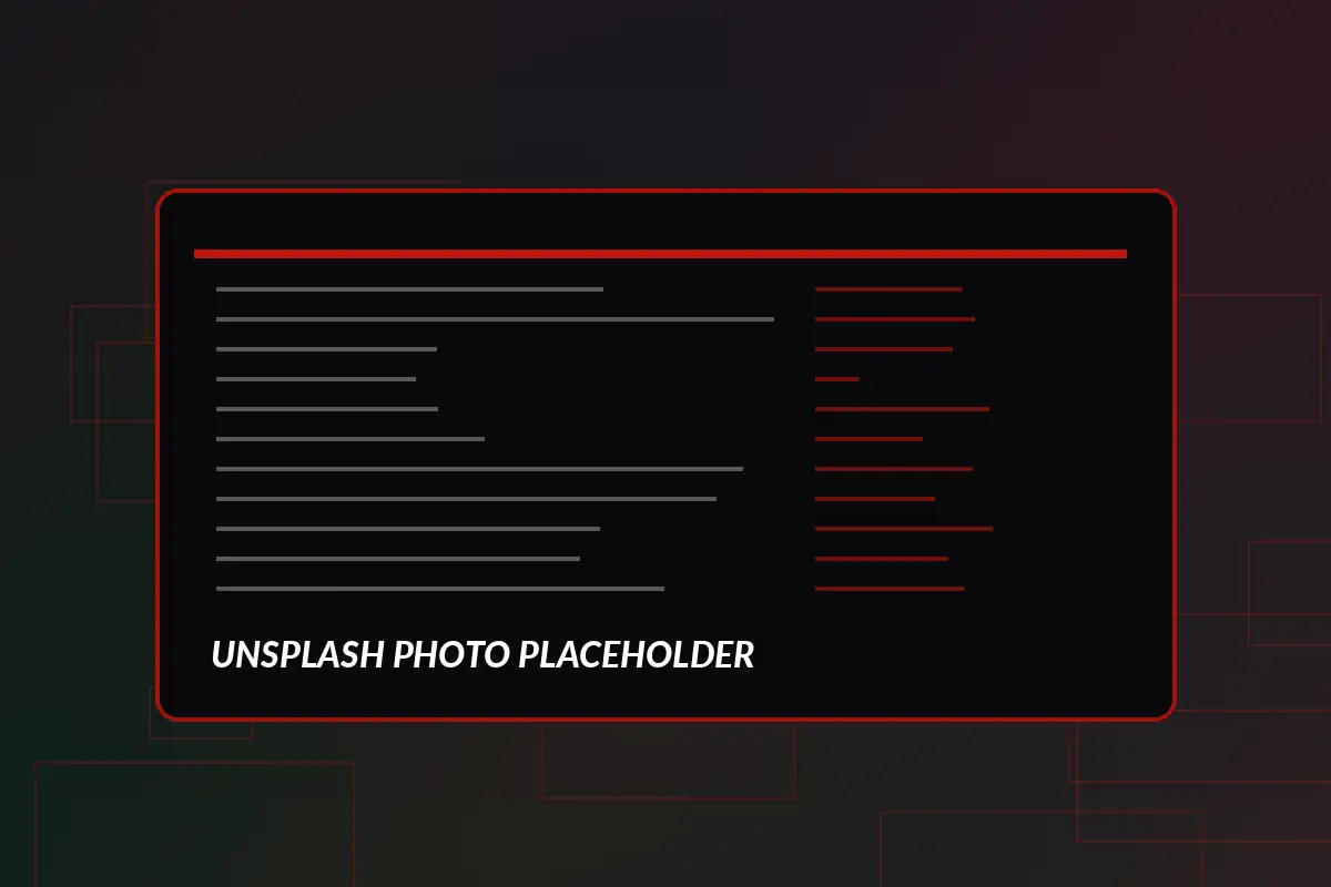 Temporary placeholder graphic for an Unsplash web development photograph